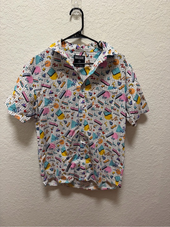 Massive Other - 80’s Multicolored Pop Abstract Print Shirt By Massive